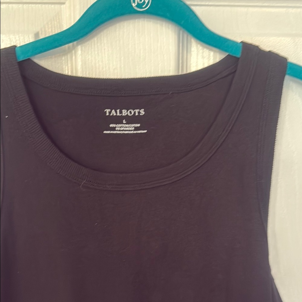 Talbots Black Fitted Tank Top - Picture 2 of 3